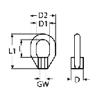 LONG EYE NUT A4 M8 — 853748 MTECH
