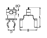 MARKER LIGHT MOUNTING BRACKET A2 22-25MM — 8580222/25 MTECH