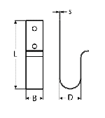 BOAT HOOK HOLDER A2 100MM — 85842100 MTECH