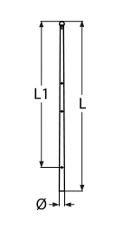 FLAG POLE A2 19MM — 8653219 MTECH