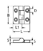 COVERED HINGE A4 36X36 — 86744036 36 MTECH