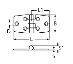 COVERED HINGE A4 74X40 — 86764074 40 MTECH