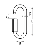 QUICK LINK - LONG TYPE A4 3MM — 8838403 MTECH