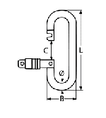 SPRING HOOK-SELF LOCK NUT A4 5X70 — 8960405 70 MTECH