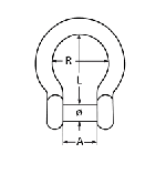 SHACKLE FORGED-HEXAGON SOCKET A4 5MM — 8970405 MTECH