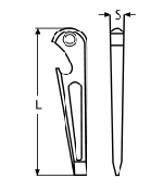 SHACKLE KEY A4 5MM — 8977405 MTECH