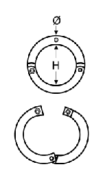 РИНГ В ДВЕ ЧАСТИ A2 60x30mm — 8964206 MTECH