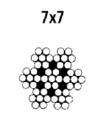 СТОМАНЕНО ВЪЖЕ 7x7 AISI-316, 4 mm — 8379404 250 MTECH