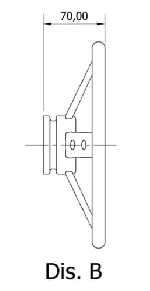 ВОЛАН ЗА ЛОДКА С ПЕТ ЛЪЧА 280mm /ЧЕРЕН/ — VB.28N MAVIMARE