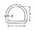 D-RING, WELDED AND POLISHED — 8274406 30 MTECH