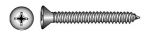 CROSS RECESSED TAPPING SCREW, COUNTERSUNK HEAD - 6.3x60 mm — 97982463 60 MTECH