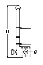 PENNANT POLE — 8444222-25 MTECH