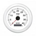 TACHOMETER 1.0/10.0 - 0/4000 RPM WHITE — RECKY07306