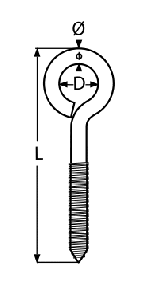 SCREW EYE-HEAVY DUTY A4 8x108 mm — 8976408110 MTECH