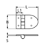 ПАНТА С ШПИЛКИ A4 70x40 mm — 8929470 40 MTECH