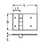 ПАНТА С ШПИЛКИ A4 52x61 mm — 8925452 61 MTECH