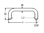 HANDRAIL AISI 304 215 mm — 8146802215 MTECH