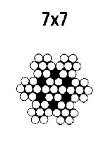 СТОМАНЕНО ВЪЖЕ 7x7 AISI-316, 5 mm — 8379405250 MTECH