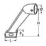 HAND RAIL END FITTING 60° — 8213425 MTECH