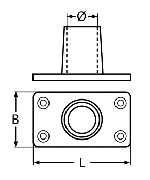 RECTANGULAR BASE 90°, 25 mm — 8203425 MTECH