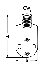 RATCHET ANTENNA MOUNT, 22-25 mm — 81411322225 MTECH
