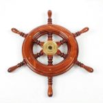 MAHOGANY WOOD STEERING WHEEL TRADITIONAL STYLE — V.CD49 MAVIMARE