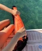 INFLAT. WATERTIGHT BACKPACK “SHARK“ ORANGE — B0770028 TREM
