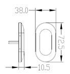 LED ИНТЕРИОРНА СВЕТЛИНА С НЕРЪЖДАЕМ РИНГ 12V /СИНЯ/ — L4475767 TREM