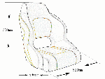 SPORT SEAT WHITE/GRAY — GS73252