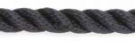 “TREM BALMORAL“ 3-STRAND POLYESTER MOORING ROPE BLACK 10 mm — T5210000 TREM