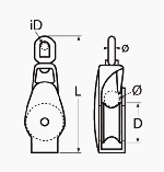 ROPE SNATCH BLOCK WITH SWIVEL EYE — 84024075 MTECH