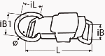 SPRENGER SNAP CLOSURE FOR STRAP WITH D-RING — 814970265 MTECH