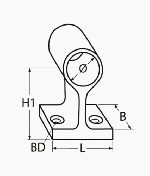 HANDRAIL CENTER FITTING, 60° - 22 mm — 815029422 MTECH