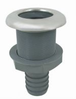 THRU-HULL WITH HOSE CONNECTION, AISI-316/PLASTIC, 1“ — 874841 MTECH