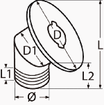 HOSE DECK FILL 30° WITH RETRACTABLE HANDLE, 1-1/2“ — 8149304GAS1 12 MTECH