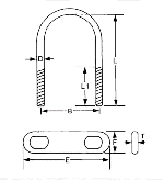 SS U-BOLT W/FLAT WASCHER NUT — 142.07 MAVIMARE