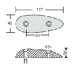 ANODE OVAL 115x45 mm — 00201 TSEAL