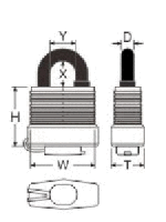 WATERPROOF PADLOCK — GS76038