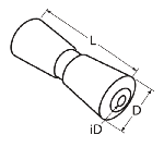 V-KEEL ROLLER WITH SHAFT GUM 250 mm — 88823250 MTECH