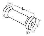 KEEL ROLLER WITH SHAFT GUM 130 mm — 88803130 MTECH