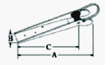 BOW ROLLER-MOUNT SS304 505x72 mm — GS70008