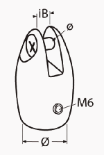 НАКРАЙНИК ЗА ТЕНТА AISI316 25 mm — 814998425 MTECH