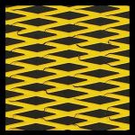 1050x1600 cm, 2T CUT DIAMOND W/PSA - BLACK on YELLOW — SHT40D-2TPSA-BLK-YEL SBT