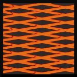 1050x1600 cm, 2T CUT DIAMOND W/PSA - BLACK on ORANGE — SHT40D-2TPSA-BLK-ORA SBT