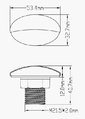 LED COURTESY LIGHT WITH COVER — L4474262 TREM