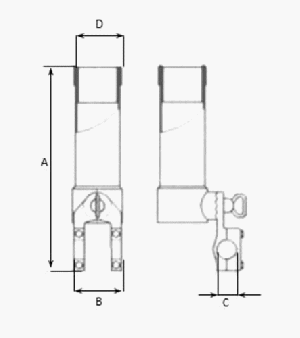 FISHING ROD HOLDER FOR GUARD-RAIL AND PULPIT — M2650025 TREM