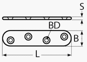 FLAT CORNER BRACE, BARE SURFACE — 8151354080 18 MTECH