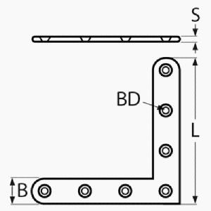 ПЛАНКА ЪГЛОВА A4 80X18mm — 8151374080 18 MTECH