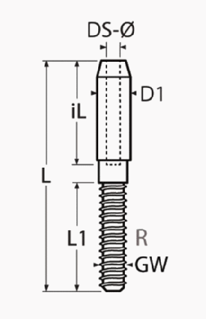 MINI-TERMINAL WITH RIGHT THREAD — 8445406/4 MTECH