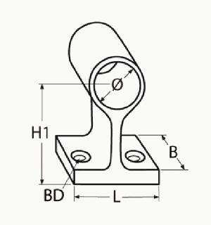 HANDRAIL CENTER FITTING, 60° — 815029425 MTECH